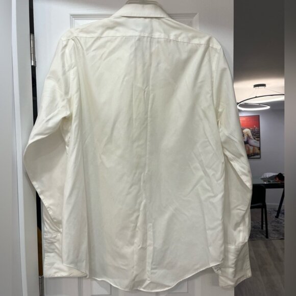 Calvin Klein Men Slim Fit Non Iron White Dress Shirt 17 34/35 - Picture 3 of 6